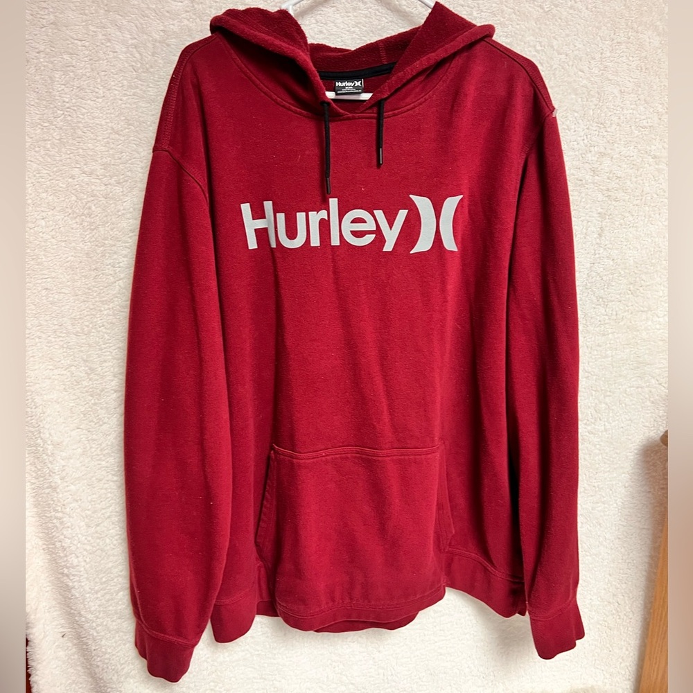 Hurley Men's Burgundy Hoodie Sweater